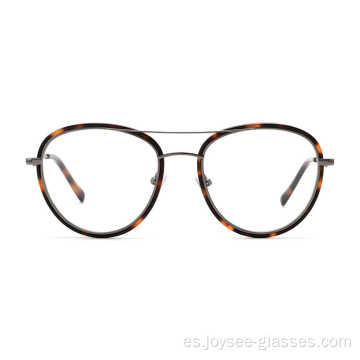 Nuevo unisex All Face Shape Match Redone Tortoise Acetate Eyewear Gafas